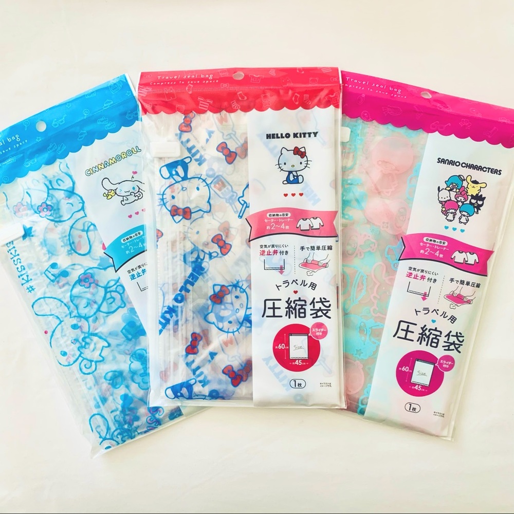 Sanrio Travel Seal Vacuum Bags - Set of 3